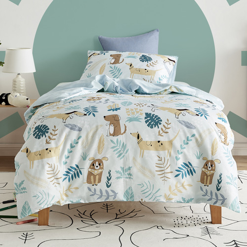 Puppy Love Cotton Quilt Cover Set Temple Webster